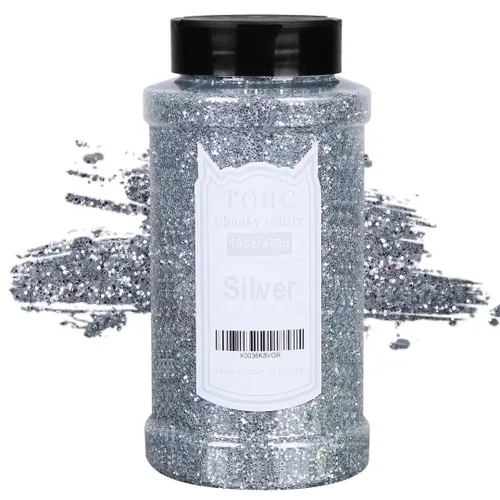 Vista 15 de TORC Brillantina gruesa negra de 4 onzas para manualidades de resina, tumblers, maquillaje cosmético, arte de uñas, decoración de festivales