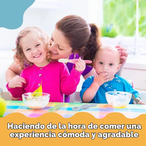 Vista 2 de 8 utensilios de destete LED para bebés, cuchara de silicona de primera etapa, cucharas multicolor para bebés de más de 6 meses, Cucharas