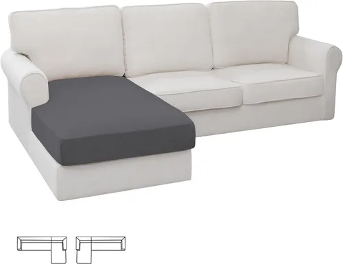 Vista 80 de Easy-Going - Funda de cojín elástica individual para sofá biplaza, sillón, funda de cojín protectora, suave, flexible con parte inferior elástica