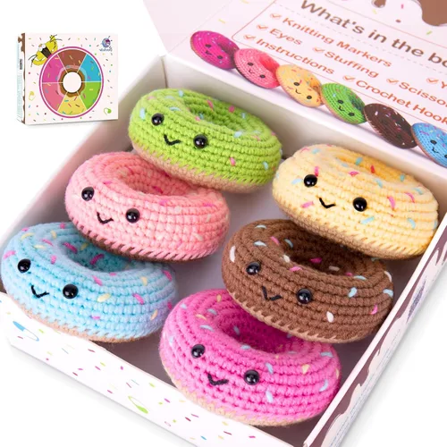 Vista 11 de Crochetta Kit de ganchillo para principiantes con tutoriales en video paso a paso, aprende a tejer para adultos y niños, suministros de manualidades