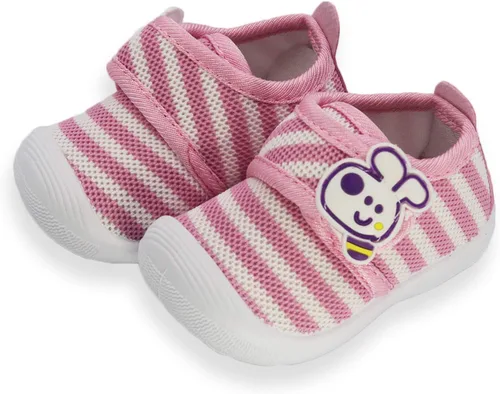 Vista 3 de WILLFUN Zapatos chirriantes para bebés, niños y niñas, tenis para primeros caminos, suela suave, para niños pequeños de 0 a 3 años