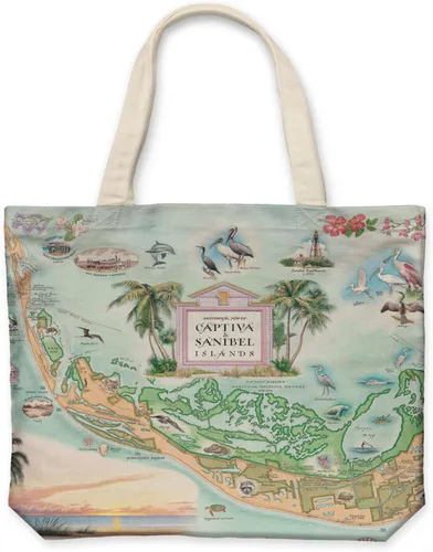 Vista 41 de Xplorer Maps Bolsa de lona con asas, bolsa de compras de comestibles de tela, bolsa reutilizable y ecológica, 100% algodón, lavable