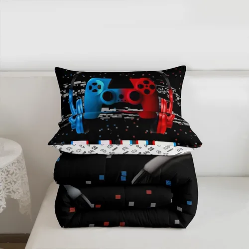 Vista 273 de Erosebridal Juego de edredón de hojas de cannabis, juego de ropa de cama de marihuana con estampado colorido de plantas, decoración bohemia de 2