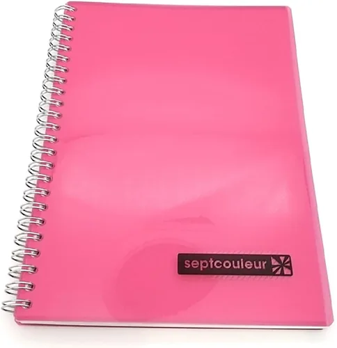 Vista 14 de Maruman Septcouleur - Cuaderno rayado - A5, 5.83 x 8.27 pulgadas, 80 hojas/160 páginas, diario de papel rayado universitario de 0.276 in, espiral