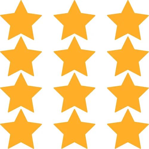 Vista 18 de LiteMark Calcomanías de vinilo mate extraíbles con diseño de estrella Blanco