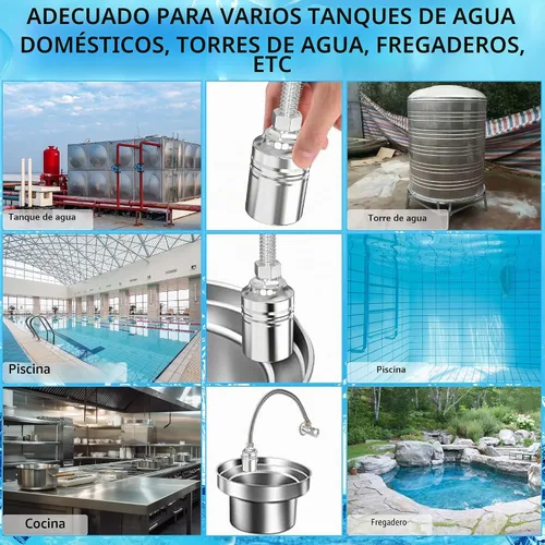 Vista 8 de [Usado] Válvula de flotador de agua de 1/2" a 3/4" 1", válvula controladora de nivel totalmente automática de acero inoxidable 304 para tanque