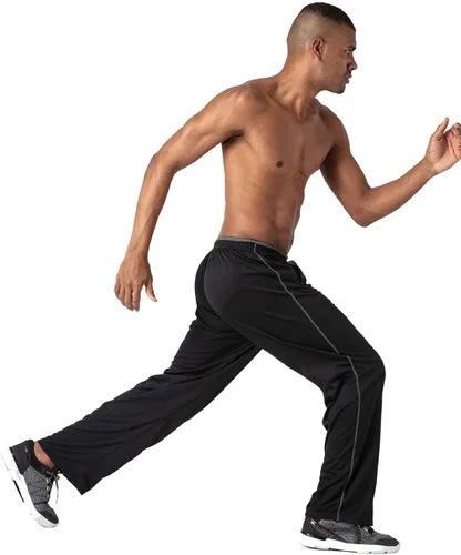 Vista 4 de TOTNMC Pantalones deportivos ligeros de entrenamiento para hombre con parte inferior abierta para correr, entrenar