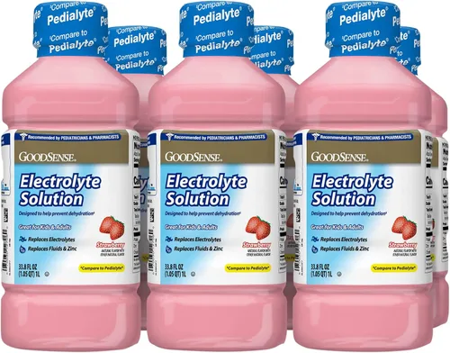 Vista 9 de GoodSense Solución mixta de electrolitos de frutas, reemplaza electrolitos, líquidos y zinc, niños y adultos, 33.8 onzas líquidas (paquete de 6)