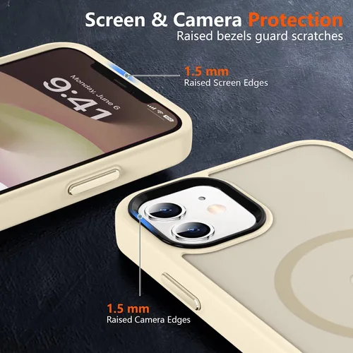 Vista 55 de MOCCA - Funda magnética resistente para iPhone XR de 6.1 pulgadas, compatible con MagSafe, funda con protección contra caídas de grado militar