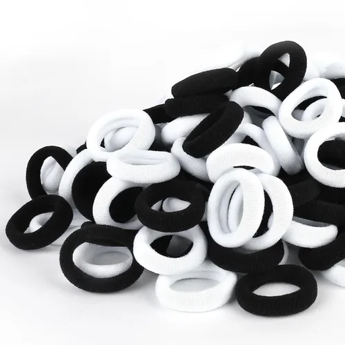 Vista 11 de Gomas para el pelo de bebé, gomas de algodón para niñas, bandas de pelo sin costuras para niños, coleteros elásticos para niñas, diámetro de 0.97