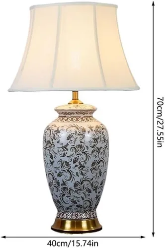Vista 2 de Lamp for Desk Creative Hotel Table Lamp Nordic Retro Ceramic Table Lamp Living Room Study Bedroom Bedside Table Decorative Lamp Desk Lamps for Home