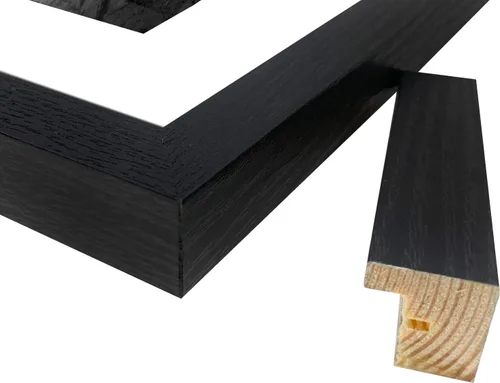 Vista 5 de Marcos de 12 x 12 pulgadas para adaptarse a fotos de 8 x 8 o 12 x 12 pulgadas sin paspartú, marcos cuadrados de madera maciza de 12 x 12 pulgadas