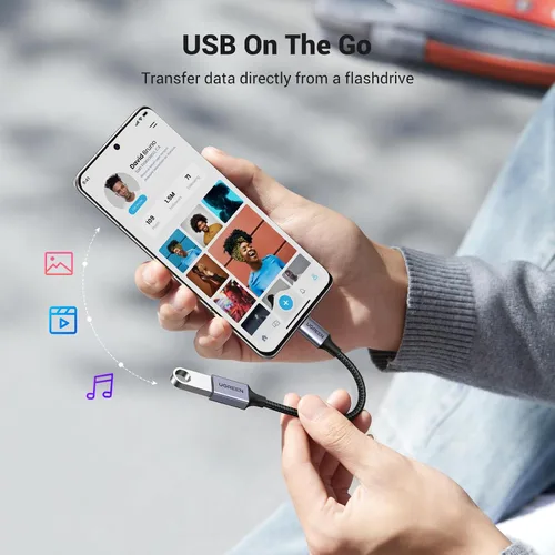 Vista 5 de UGREEN Paquete de 2 adaptadores USB C a USB A, adaptador USB C macho a USB hembra compatible con Samsung S23 Ultra MacBook Pro 2023 / Air 2022 iPad