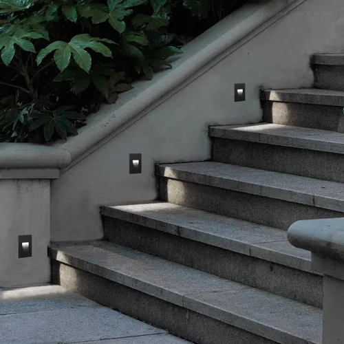 Vista 9 de LEONLITE - Luces LED para escalones de 3CCT 120V, 3.5W 110LM regulables del 5% al 100%, impermeables para interiores y exteriores, verticales, luz