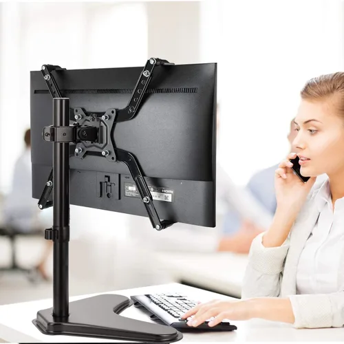 Vista 5 de HUANUO Kit adaptador universal de montaje VESA, adaptador no VESA para pantallas de monitor de 17 a 27 pulgadas a montaje VESA de 75x75