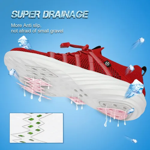 Vista 4 de VIFUUR Zapatos de agua para hombre y mujer, zapatos deportivos para playa, surf, caminar, kayak, barco, piscina
