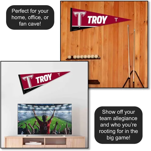 Vista 3 de Troy University Pennant - Fieltro de tamaño completo