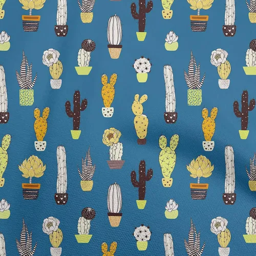 Vista 15 de oneOone Cotton Flex Black Fabric Cactus Quilting Supplies Print Sewing Fabric by The Yard 40 Inch Wide-9C