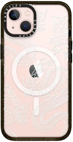 Vista 114 de CASETiFY Funda Impact para iPhone 13 [Protección contra caídas de grado militar 4X de 8.2 pies/Compatible con Magsafe] - #1 Mom - Transparente