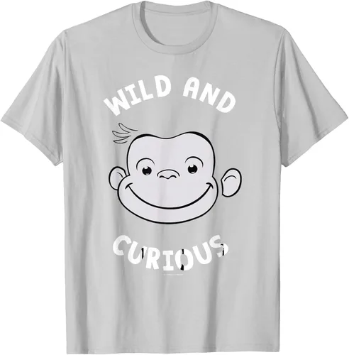 Vista 73 de Curious George Camiseta Big Face Wild and Curious Negro