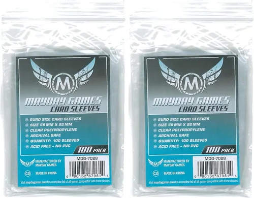 Vista 2 de Mayday Games Fundas para tarjetas, tamaño europeo 2.323x3.622 in, paquete