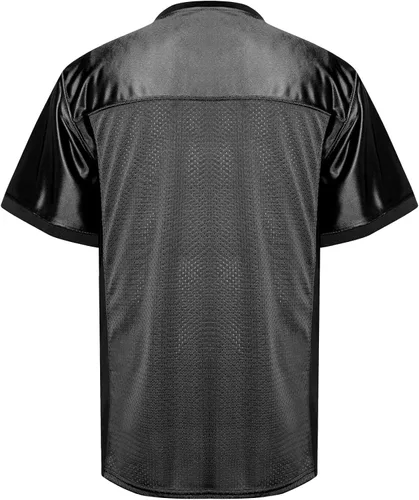 Vista 3 de MESOSPERO Camisetas de fútbol en blanco para hombre, de malla, poliéster, lisas, de fútbol, ropa deportiva, S-3XL, color negro, blanco, gris