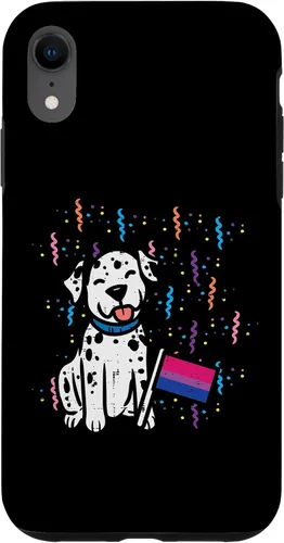 Vista 8 de iPhone 14 Bandera bisexual Perro dálmata Bi Mes del Orgullo LGBTQ Aliado LGBT Caso