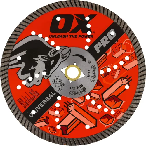 Vista 6 de OX Herramientas 4" Universal Superfast Diamond Blade 7/8" - 5/8" Bore