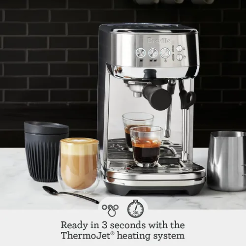 Vista 2 de Breville BES500DBL Bambino Plus - Máquina de café expreso, color azul Azul Damson