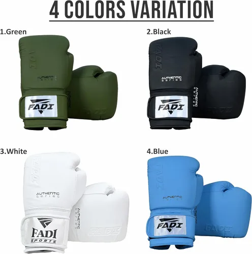 Vista 2 de Guantes de boxeo A1 Pro – Guantes de entrenamiento de piel de vaca auténtica para hombres y mujeres Ideal para boxeo, Muay Thai, kickboxing, MMA