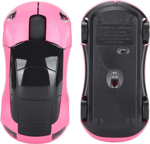Vista 7 de ASHATA Ratón inalámbrico, 2.4 GHz Cool 3D Sport Car Shape Wireless Gaming Mouse con receptor USB, mouse inalámbrico para coche para PC, computadora