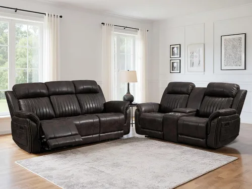 Vista 11 de Sofá biplaza reclinable eléctrico Zero Gravity con reposacabezas ajustables, sillón reclinable eléctrico con consola, sofá reclinable eléctrico de 2