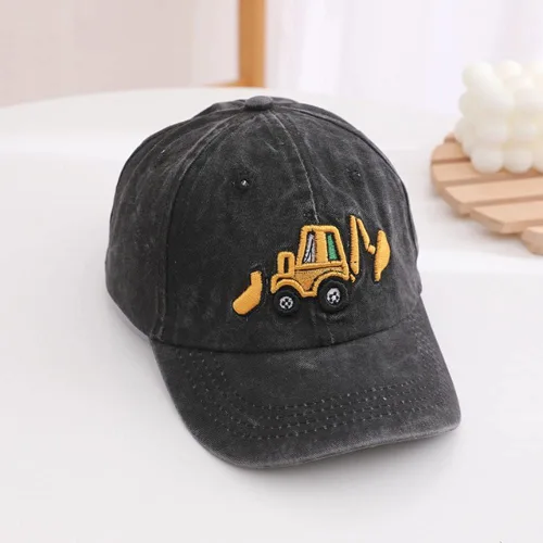 Vista 2 de Gorra de béisbol para niños y niñas de 2 a 8 años Negro