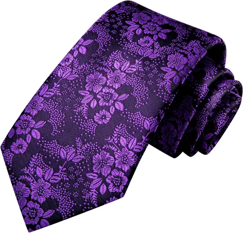 Vista 321 de Hi-Tie Corbata clásica de cachemira para hombre con pañuelo y gemelos a cuadros