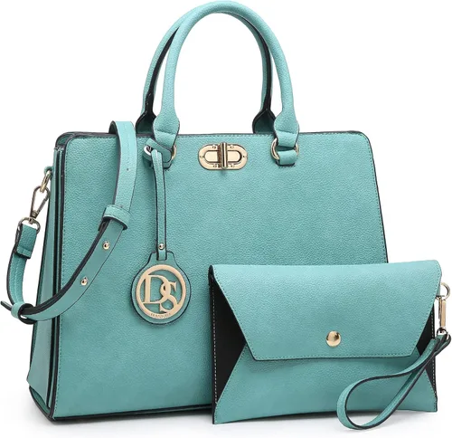 Vista 14 de Dasein Bolsos de Mano para Mujeres Carteras Bolsos de Trabajo para Damas Cartera Satchel Tote con Asa Superior Bolsos de Hombro con Clutch a Juego