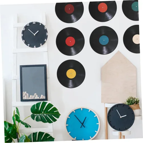 Vista 6 de 16 calcomanías de pared de disco de vinilo retro para dormitorio, decoración de sala de estar, calcomanías de pared para discoteca retro fiestas