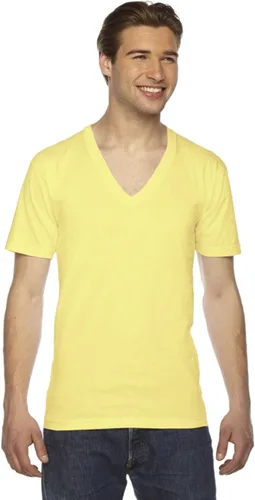 Vista 11 de American Apparel - Playera fina de mangas cortas, con cuello en V, para hombre/unisex