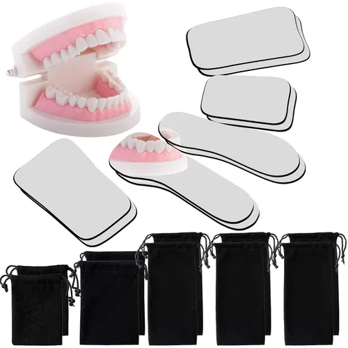 Vista 9 de 5 Piezas Espejo Dental Intraoral Reflector Oclusal para Fotografía Intraoral Espejo de 2 Lados Vidrio Plateado Intraoral para Foto Dental