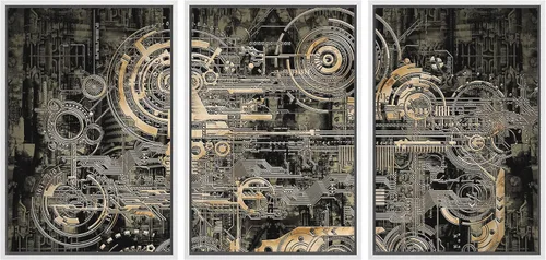 Vista 57 de wall26 Lienzo enmarcado para pared, juego de arte exótico tropical, océano, mar, avión, puesta de sol, transporte, fotografía, realismo, decorativo