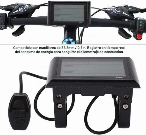 Vista 6 de Computadora de bicicleta, panel de control de pantalla LCD S900, 36 V 48 V bicicleta eléctrica LCD medidor de pantalla LCD computadora de ciclismo