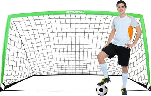 Vista 14 de BOHEN 9x5 FT Kids Soccer Goals with Carry Bag, Portable Folding Soccer Net for Backyard Training, Indoor/Outdoor Use for Youth and Adult
