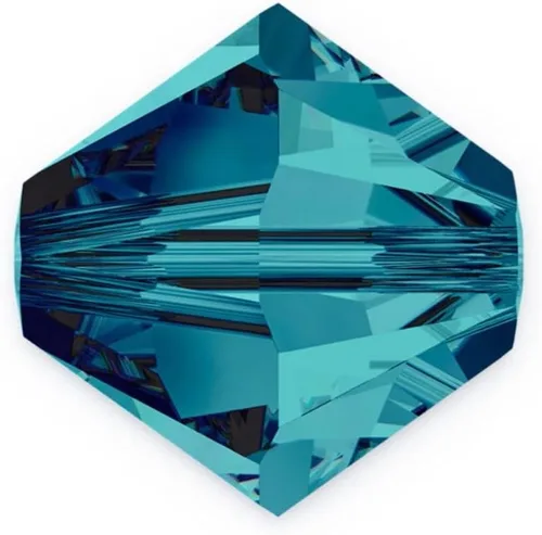 Vista 13 de 100 cuentas sueltas de cristal bicono facetado pequeño Preciosa auténtico de 3mm (0.118 pulgadas) aguamarina AB (azul) compatibles con cristales