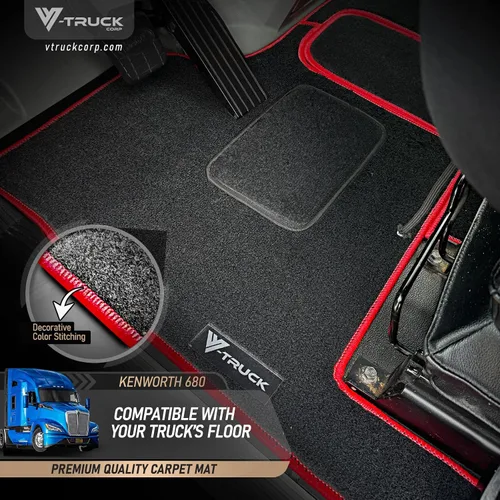 Vista 2 de Juego de alfombrillas para Kenworth T680 modelos de camiones