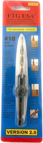 Vista 21 de FTG USA Juego de 12 brocas avellanadoras #4 (7/64") para madera con broca cónica