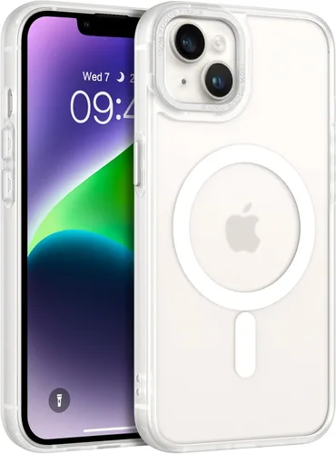 Vista 10 de BENTOBEN Funda magnética para iPhone 14 Plus [compatible con Magsafe] Funda translúcida mate para iPhone 14 Plus, delgada, a prueba de golpes