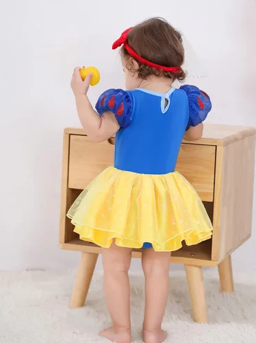 Vista 44 de Vestidos de princesa para niñas pequeñas, disfraz de mameluco para cumpleaños, Navidad, Halloween con diadema de 0 a 18 meses
