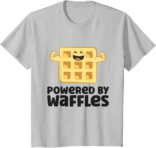 Vista 33 de Camiseta de gofres para el desayuno con diseño de gofres, Blanco, S