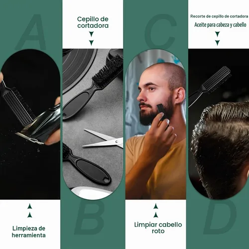 Vista 3 de NICEMOVIC Cepillos de limpieza para peluquería, 20 piezas de cerdas de nailon con mango de plástico, suministros de limpieza multifuncionales