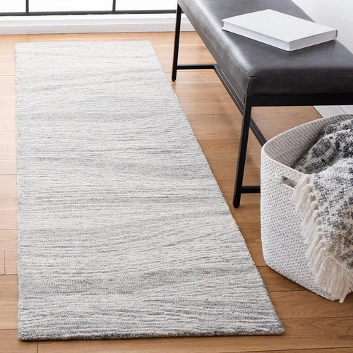 Vista 43 de SAFAVIEH Metro Collection - Alfombra decorativa de 2 x 3 pies, azul y marfil, diseño transicional, ideal para áreas de alto tráfico en pasillo, baño