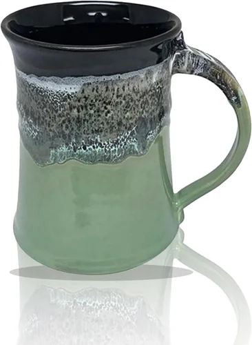 Vista 9 de Clay in Motion Taza grande (Cobalt Canyon)